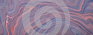 Abstract fluid art background dark blue and pink colors. Liquid marble. Acrylic painting with beige gradient