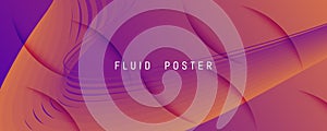 Abstract Fluid Background. 3d Futuristic Flyer.
