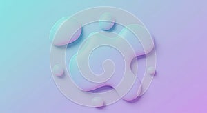 Abstract Fluid Blob Shapes with Soft Pastel Gradient Background