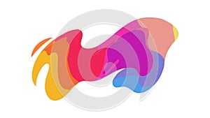 Abstract Fluid Colorful Shapes, Dynamic, vector design Generative AI
