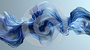 Abstract fluid 3D realistic of Baby blue and white wavy background Abstract Realism Unleashed photo