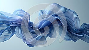 Abstract fluid 3D realistic of Baby blue and white wavy background Abstract Realism Unleashed photo