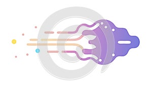 Abstract Fluid Energy Flow, Dynamic Digital Data Transfer, vector design Generative AI