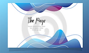 abstract fluid gradient color background vector design for landing page web background