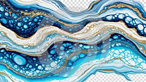 Abstract fluid marble pattern isolated on white background