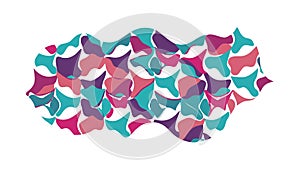 Abstract fluid organic shapes pattern, dynamic and colorful artistic design, vector design Generative AI