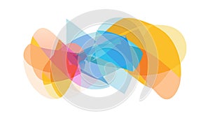 Abstract Fluid Overlapping Shapes, Dynamic Colorful Elements, vector design Generative AI