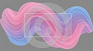 Abstract fluid pink and blue gradient wave background