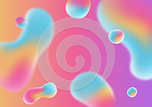 abstract fluid shape and blur gradient colorful background vector illustration