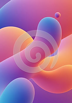 Abstract Fluid Shapes Gradient Background