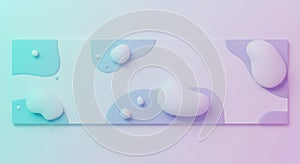 Abstract Fluid Shapes and Spheres on Gradient Background