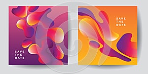 Abstract fluid shapes vector design. i