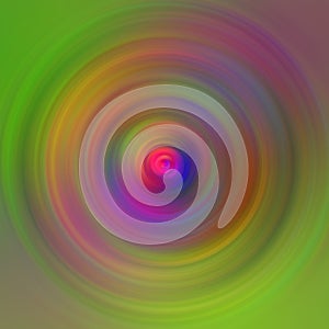 Abstract fluid swirl or vortex of bright green purple pink mix shape spiral liquid twist. Magic spiral illusion in digital illustr