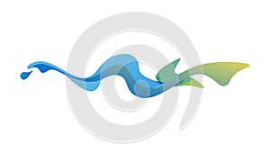 Abstract Fluid Wave Pattern, Dynamic Motion Element, vector design Generative AI