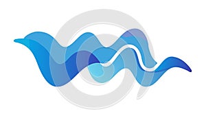 Abstract Fluid Wave Shape Logo Design, vector design Generative AI