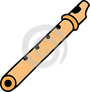 Abstract Flute clipart design on white