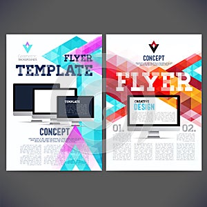 Abstract Flyer, Brochure Design Templates.