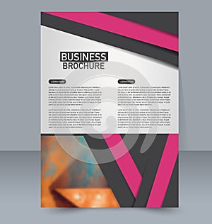 Abstract flyer design background. Brochure template. For magazine cover, business mockup, education, presentation, report. Vector