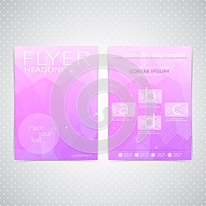 Abstract Flyer design Triangle template layout