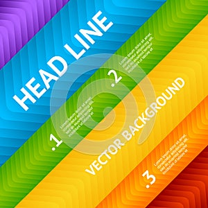 Abstract flyer text box with rainbow background