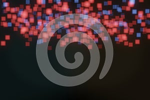 Abstract Flying particles Bokeh Background, 3D rendering
