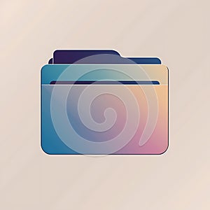 Abstract folder icon featuring a vibrant gradient for visual file management