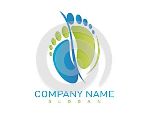 Abstract foot logo design company