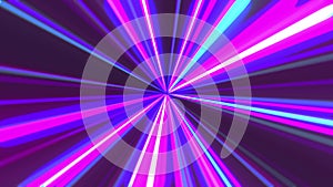 Abstract footage transition. Bright neon rays move from left to right