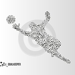 Abstract football goalkeeper