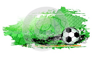 Abstract sports background with soccer ball