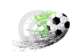 Abstract sports background with soccer ball