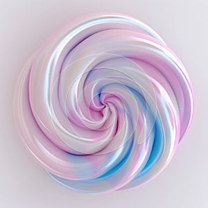 An abstract form swirls in a symphony of pastel colors