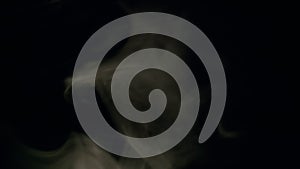 Abstract Forms Of Smoke On Black Background.