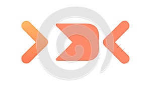 Abstract Forward Arrows Icon, Direction Progress Symbol, vector design Generative AI