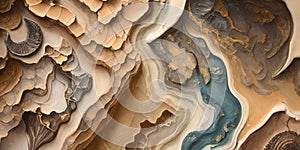 Abstract fossils stone marble background