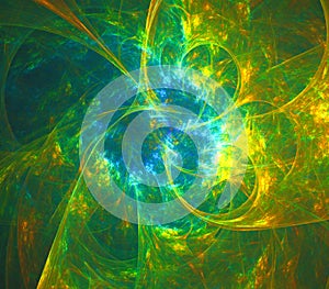 Abstract fractal art background, suggestive of astronomy and nebula. Computer generated fractal illustration art nebula
