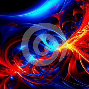 Abstract fractal background, AI