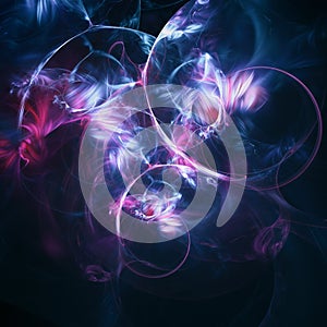 Abstract fractal background black energy