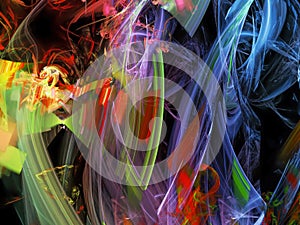 Abstract fractal background color magic, motion