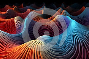Abstract fractal background. Computer-generated image. Colorful waves