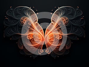 Abstract fractal background, computer-generated image. Digital art.