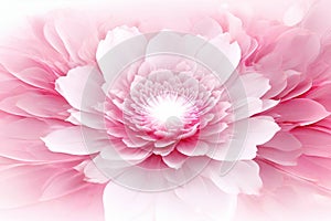 Abstract fractal bright pink glowing flower
