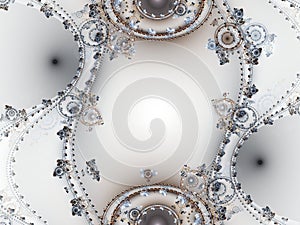 Abstract fractal clockwork watch