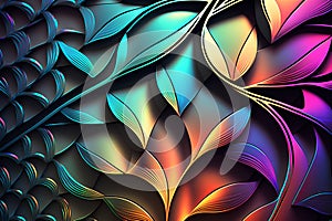 Abstract fractal. Computer generated graphics. Colorful background for various design artwork.