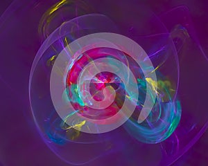 Abstract fractal digital card fantasy stylish mystery style colorful, render, motion, explosion