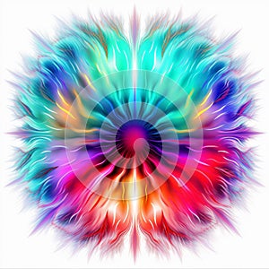 Vibrant Abstract Flower In Motion - Colorful Energy Explosion Art
