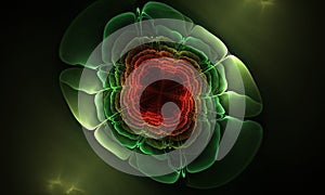 Abstract fractal flower pattern background.