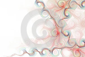 Abstract fractal gnarl spiral on white background