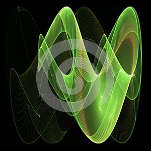 Abstract fractal green DNA