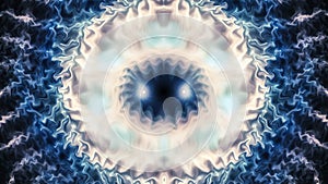 Abstract fractal mythical night owl